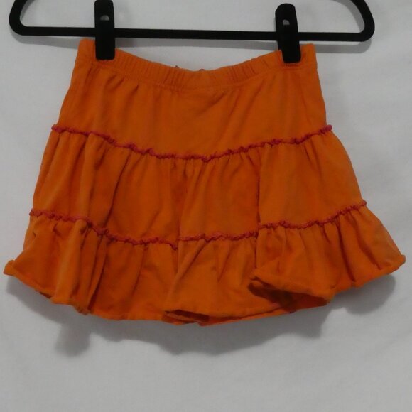 TANGERINE | size 12 | Vibrant Orange Ruffle Cotton Skirt - Skorts - Picture 2 of 14